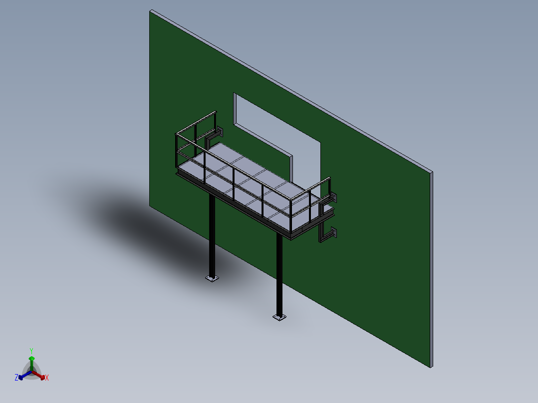 阳台正等轴测图