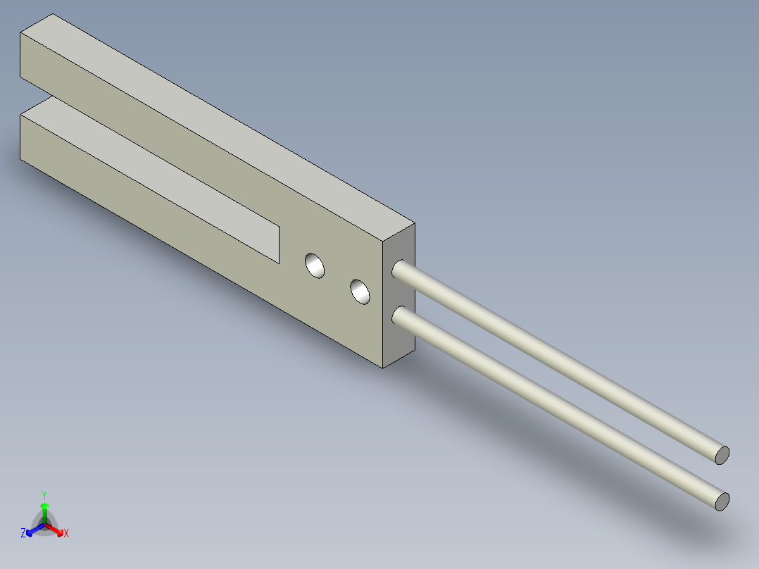 槽型光纤FT-U86正等轴测图