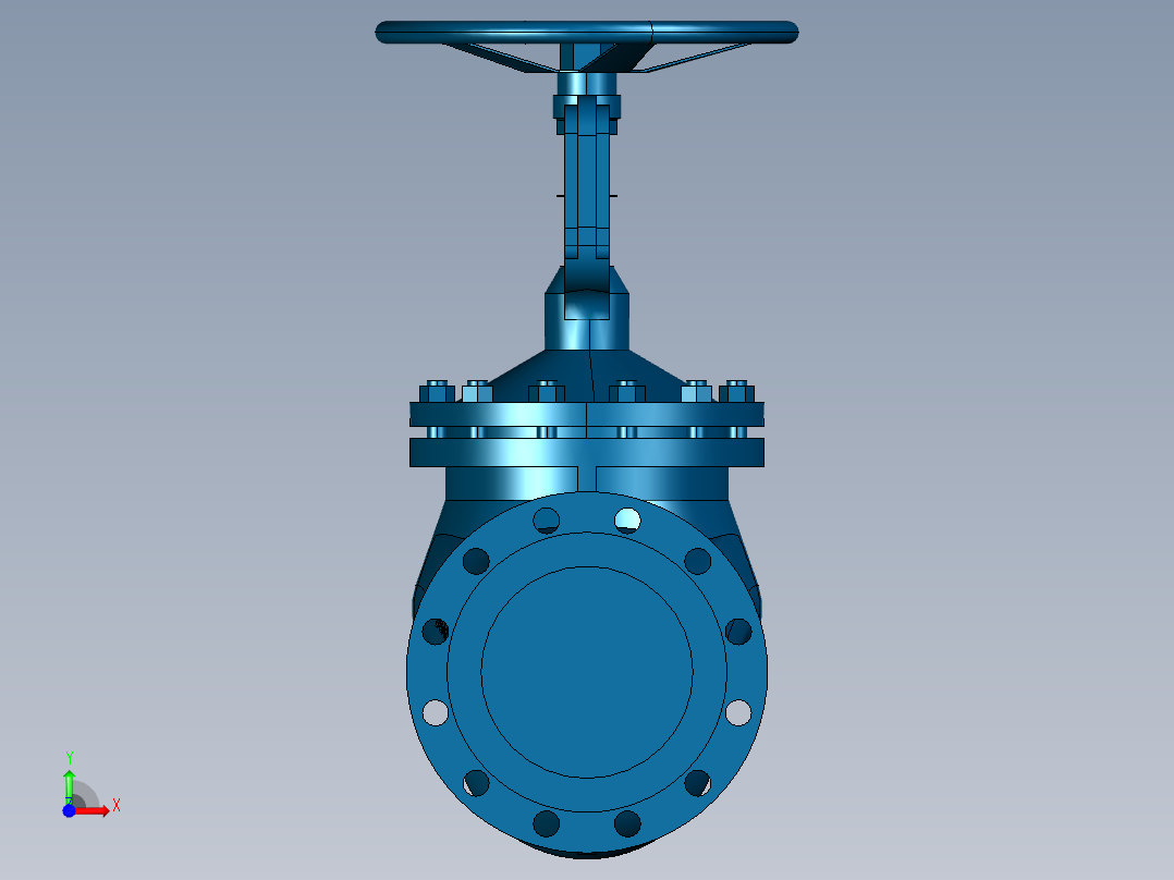 阀门模型-DN250______前视图
