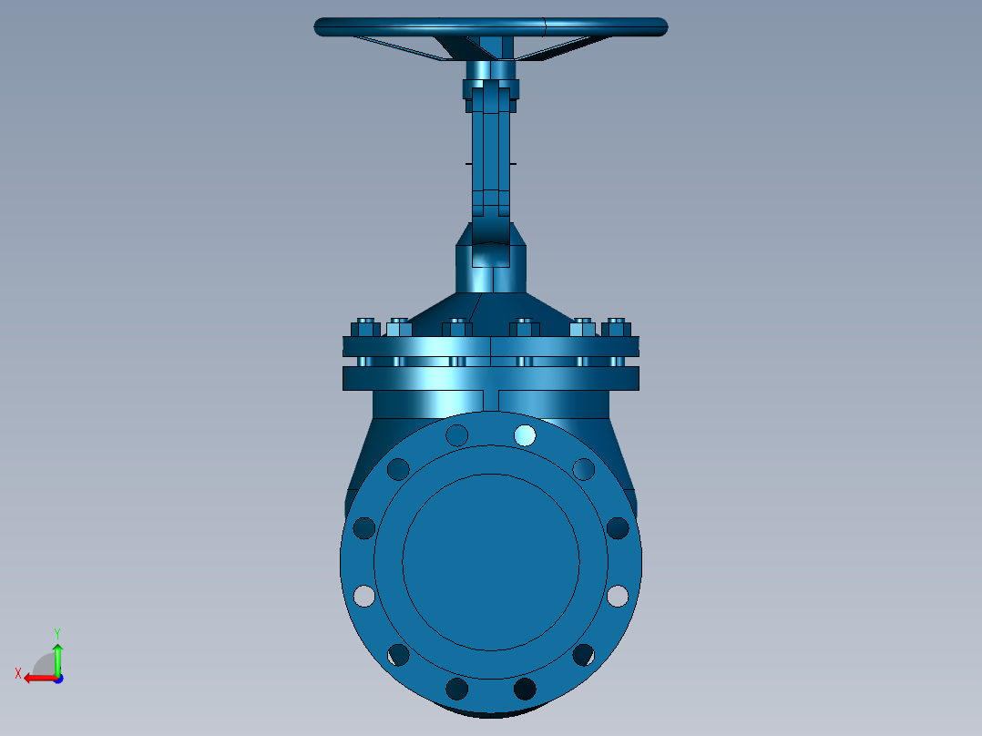 阀门模型-DN250______后视图