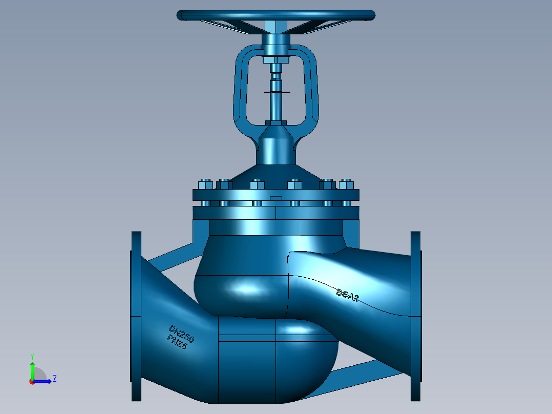阀门模型-DN250______左视图