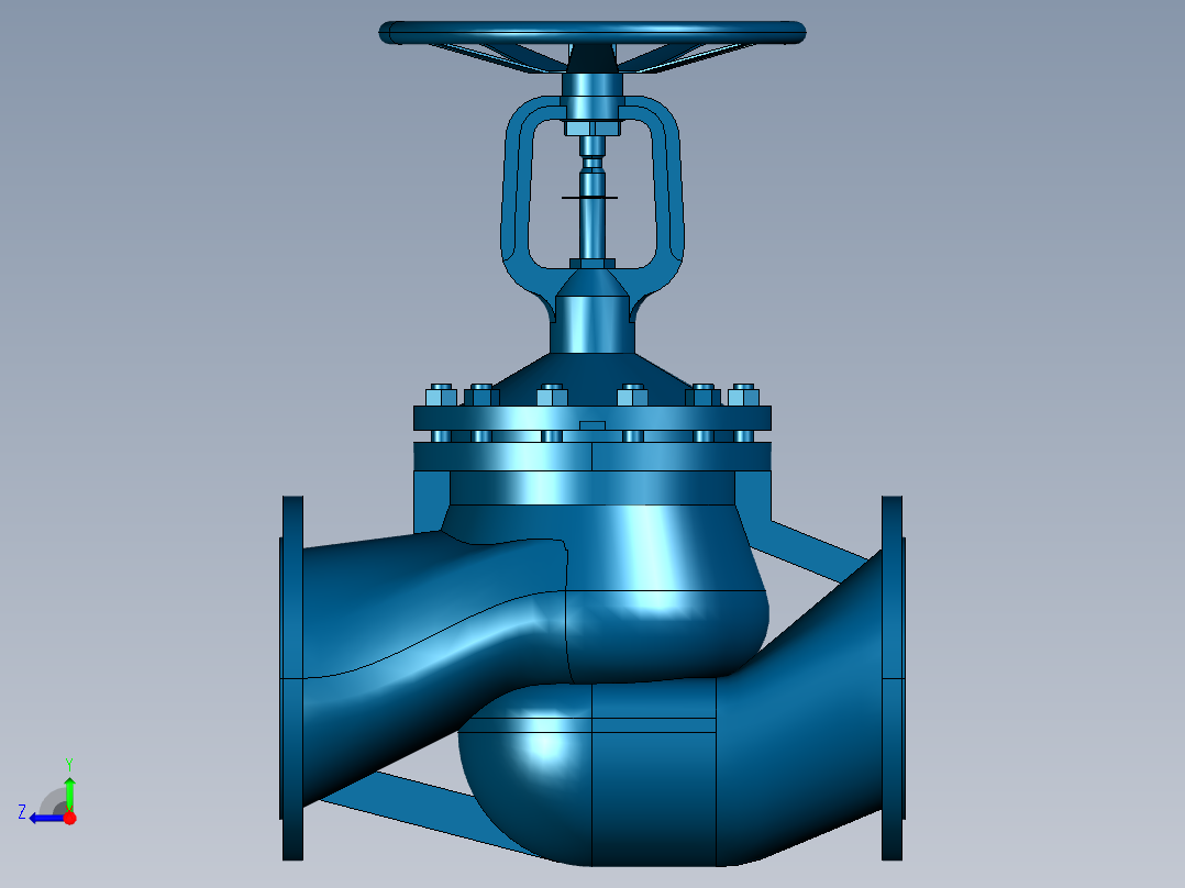 阀门模型-DN250______右视图