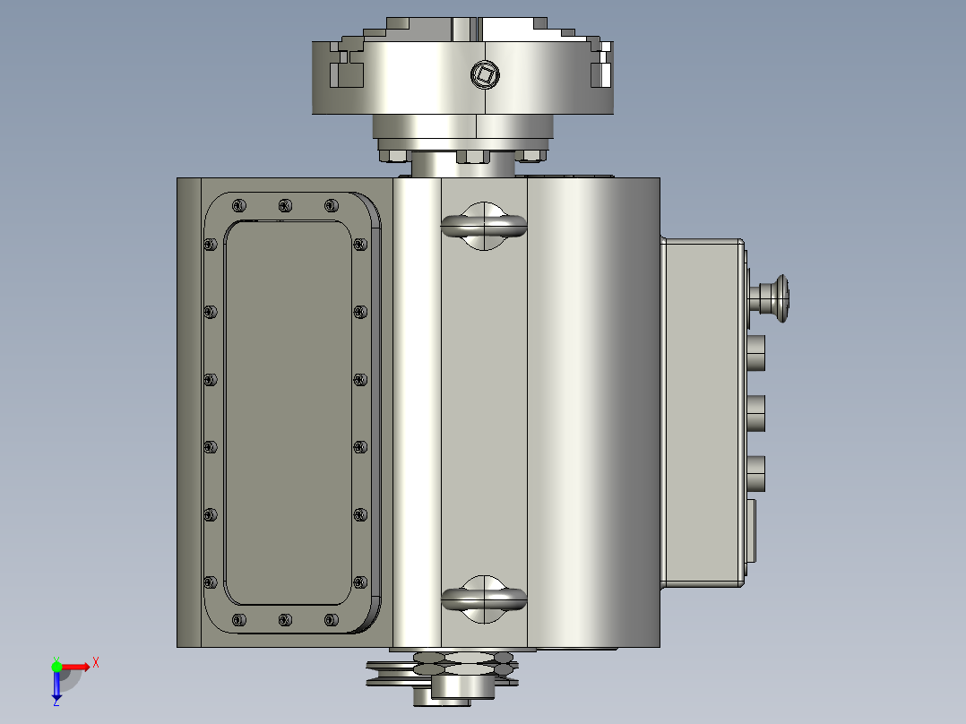 车床变速器俯视图