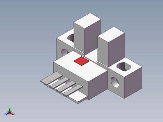 光电开关-EE-SX471（配接线端子）正等轴测缩略图