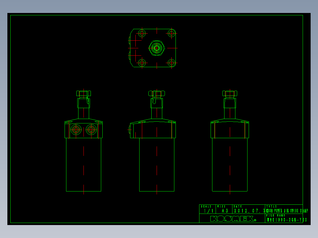 KOSMEKWHE1000-2GR-Y60多系列多零件图纸模型多系列多零件图纸模型