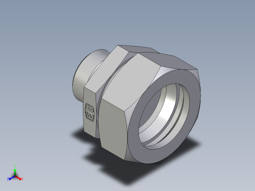 卡套式工业通用硬管接头EO_Male_Stud_connector_GE42LR171正等轴测缩略图