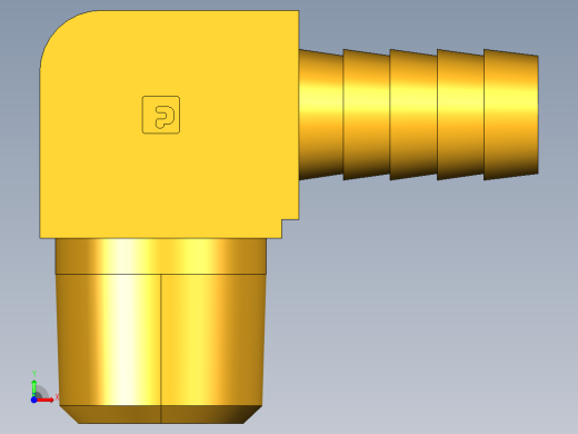 倒齿式工业管接头Hose Barb 90Deg Elbow to Male Pipe 129HB-8-8前视缩略图