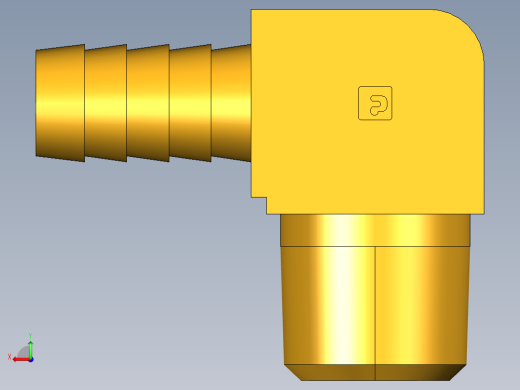 倒齿式工业管接头Hose Barb 90Deg Elbow to Male Pipe 129HB-8-8后视缩略图