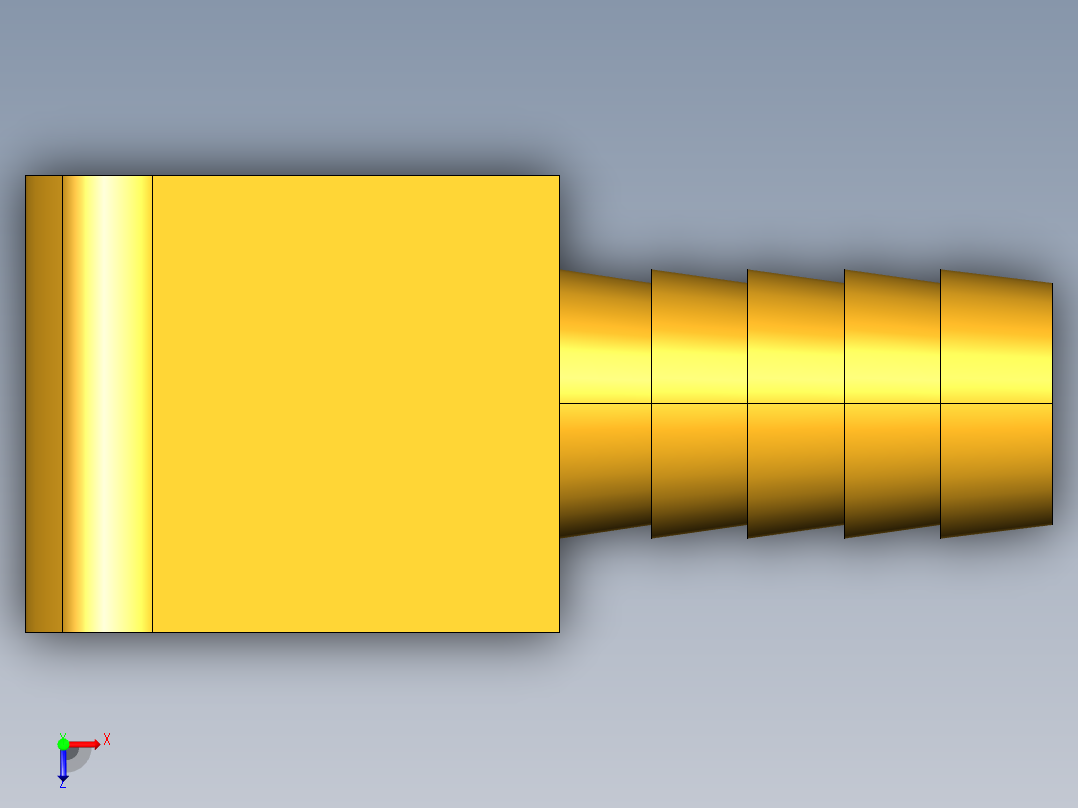 倒齿式工业管接头Hose Barb 90Deg Elbow to Male Pipe 129HB-8-8俯视图