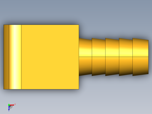 倒齿式工业管接头Hose Barb 90Deg Elbow to Male Pipe 129HB-8-8俯视缩略图