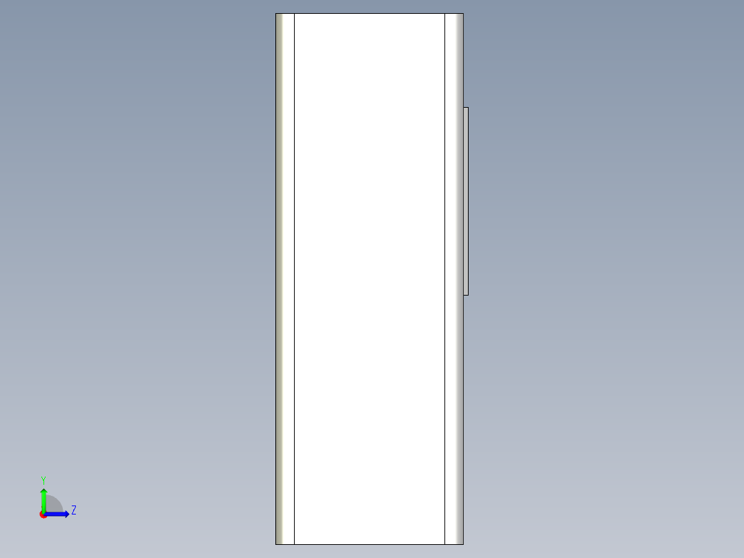 自動滑動張力器HAST-3D多系列多零件图纸模型左视图