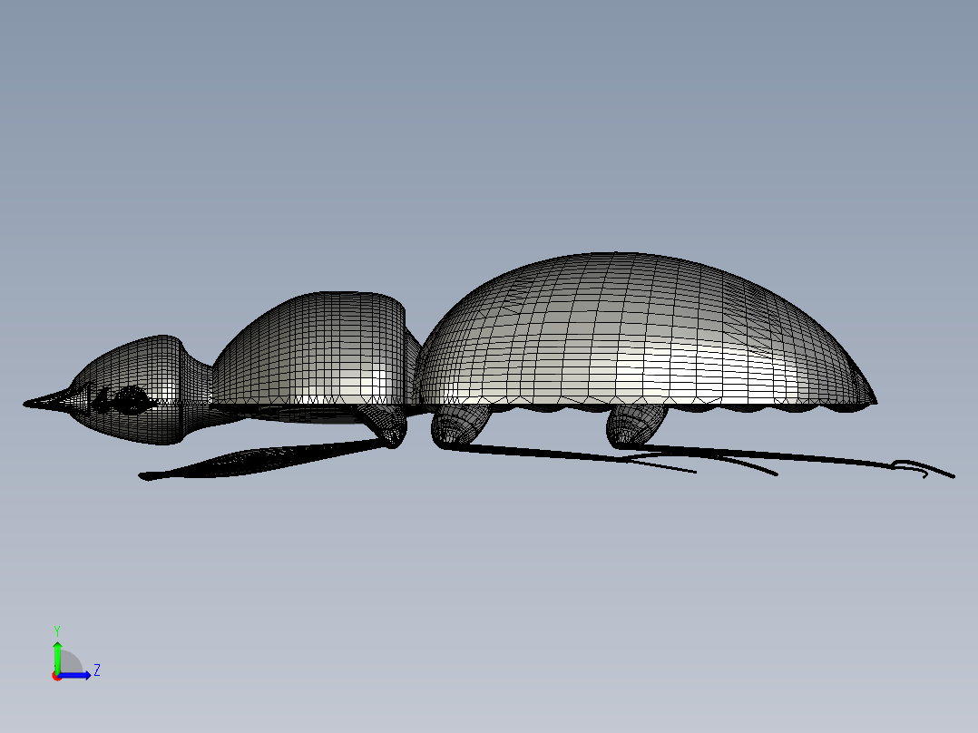 斯卡布甲壳虫左视图