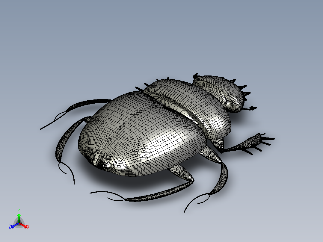 斯卡布甲壳虫正等轴测图