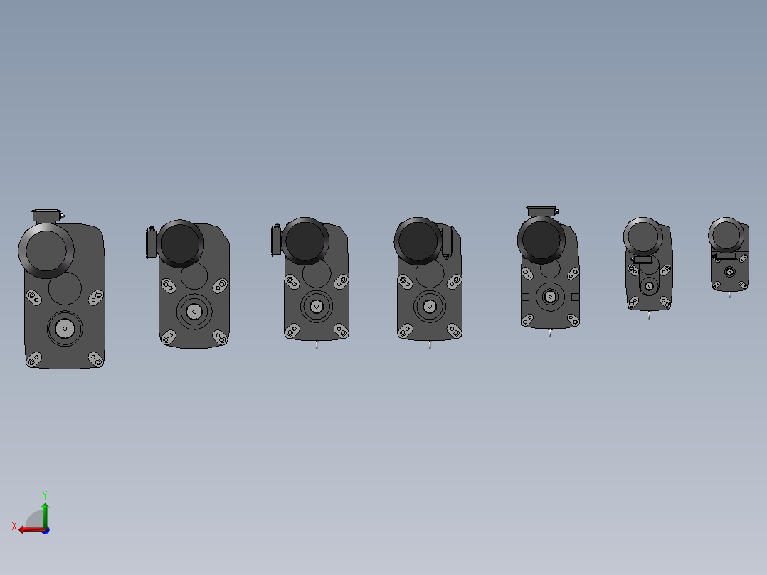 电动葫芦升降电机 7款后视图