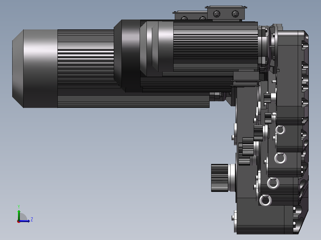 电动葫芦升降电机 7款左视图