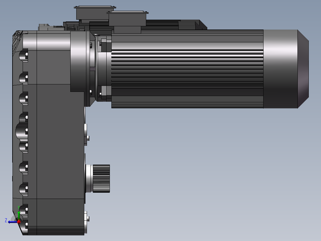 电动葫芦升降电机 7款右视图