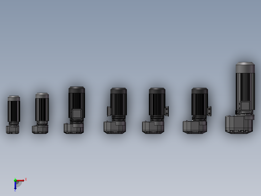 电动葫芦升降电机 7款俯视图