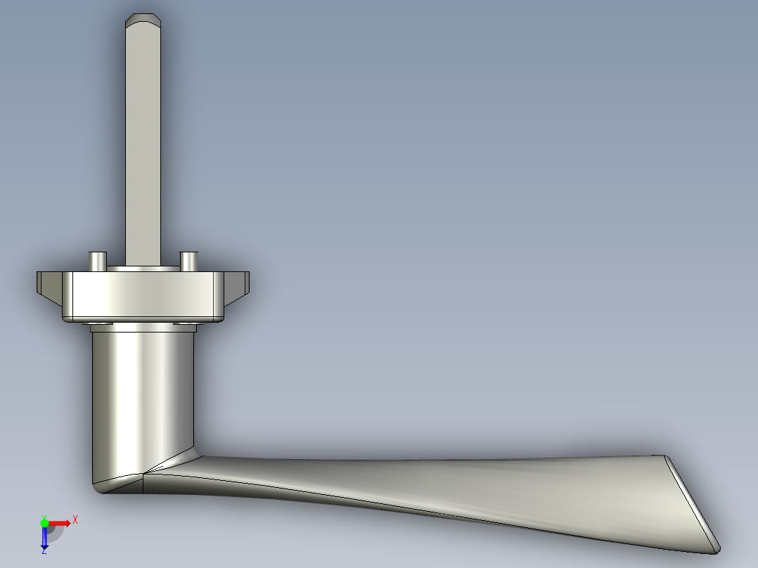 门把手结构3D俯视图