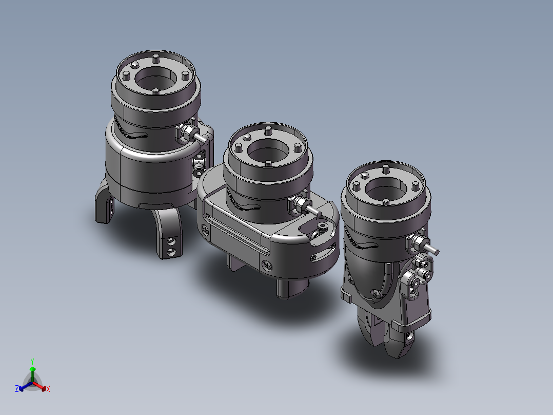 机械爪模型（需要特征识别）正等轴测图