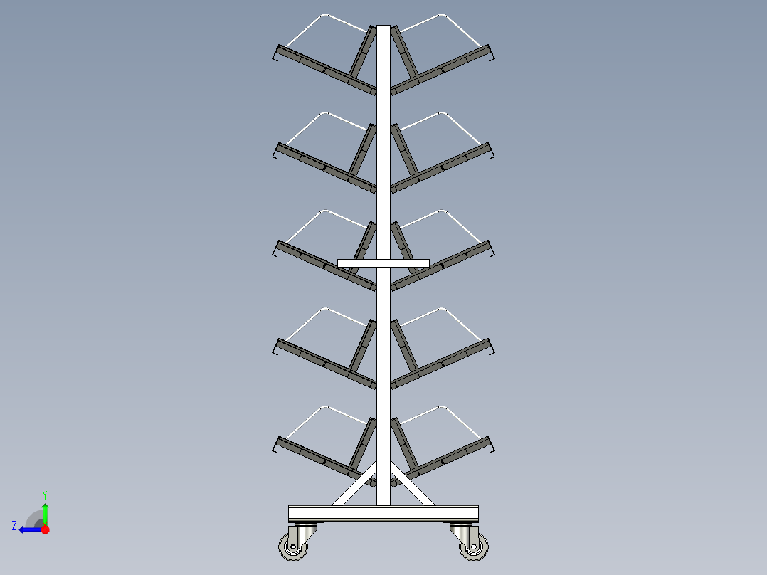 PCB物料车右视图
