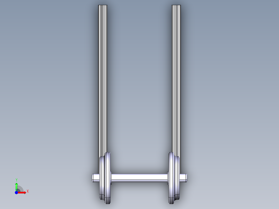 仿真轮组前视图