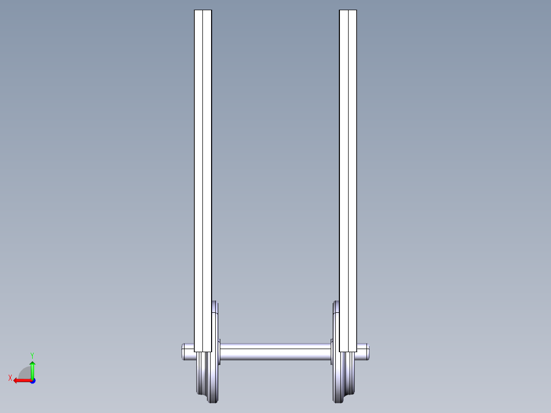 仿真轮组后视图