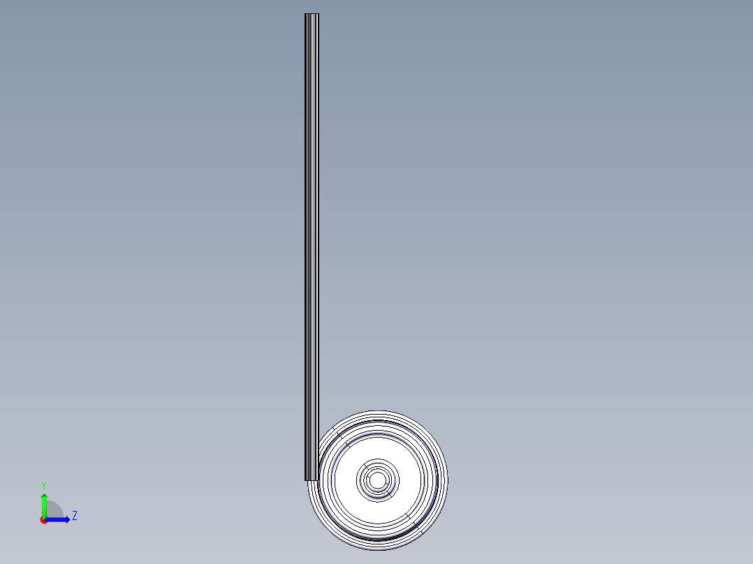 仿真轮组左视图