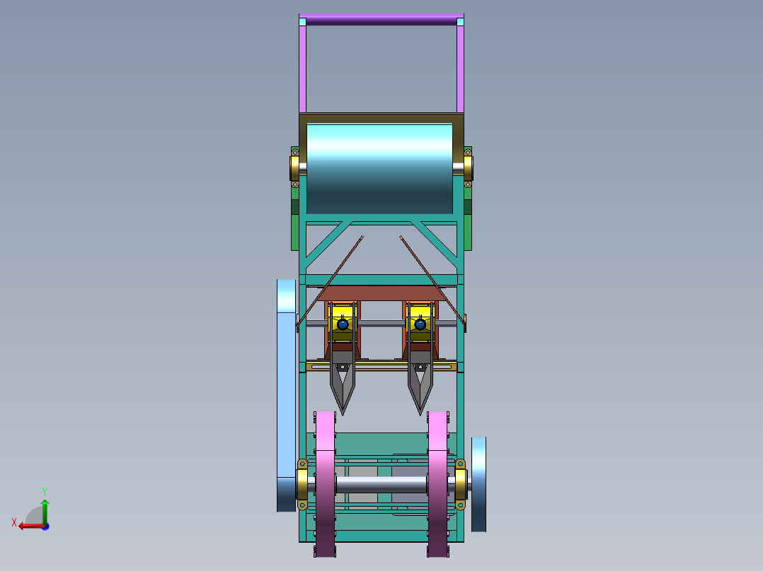 手推式多功能蔬菜播种机 1861693后视图