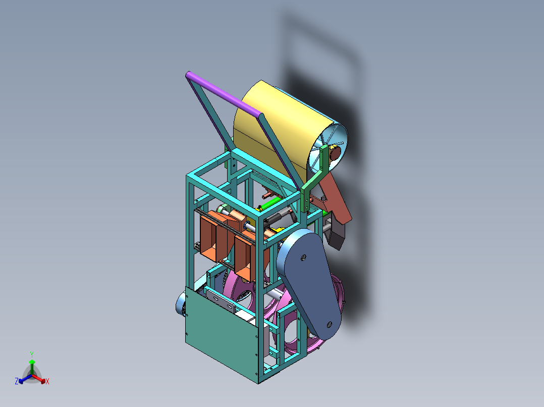 手推式多功能蔬菜播种机 1861693正等轴测图