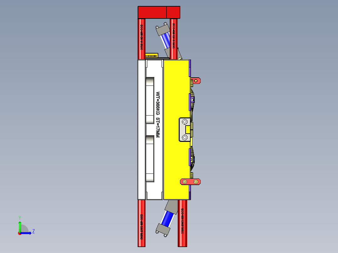 HASCO标准某电器产品出风口模具左视图