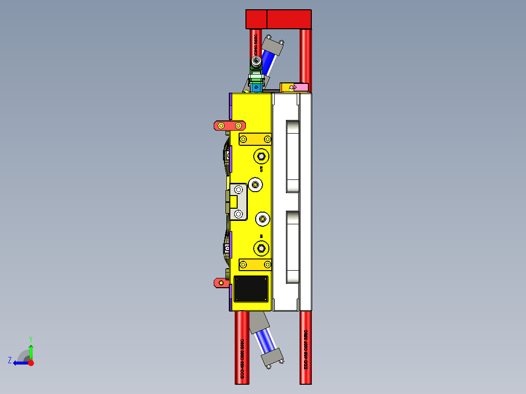 HASCO标准某电器产品出风口模具右视图