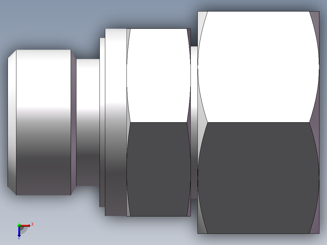 直通管螺纹组合接头、2BC-08-26WD俯视图