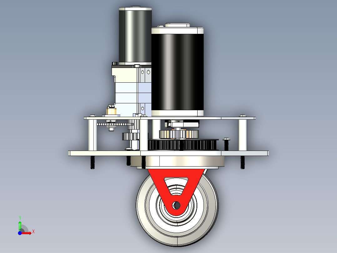 A3004232-自驱转向轮前视图
