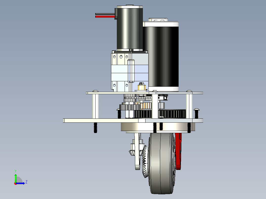 A3004232-自驱转向轮左视图