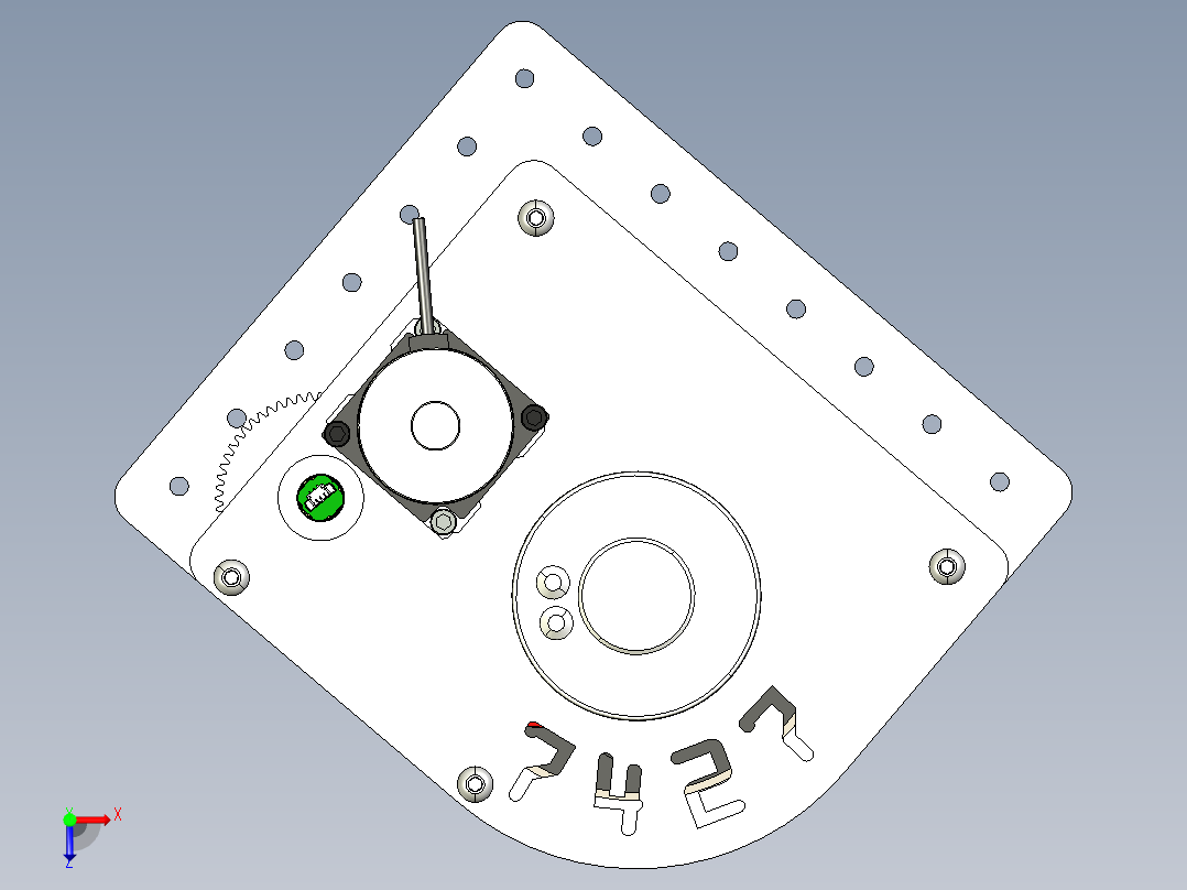 A3004232-自驱转向轮俯视图