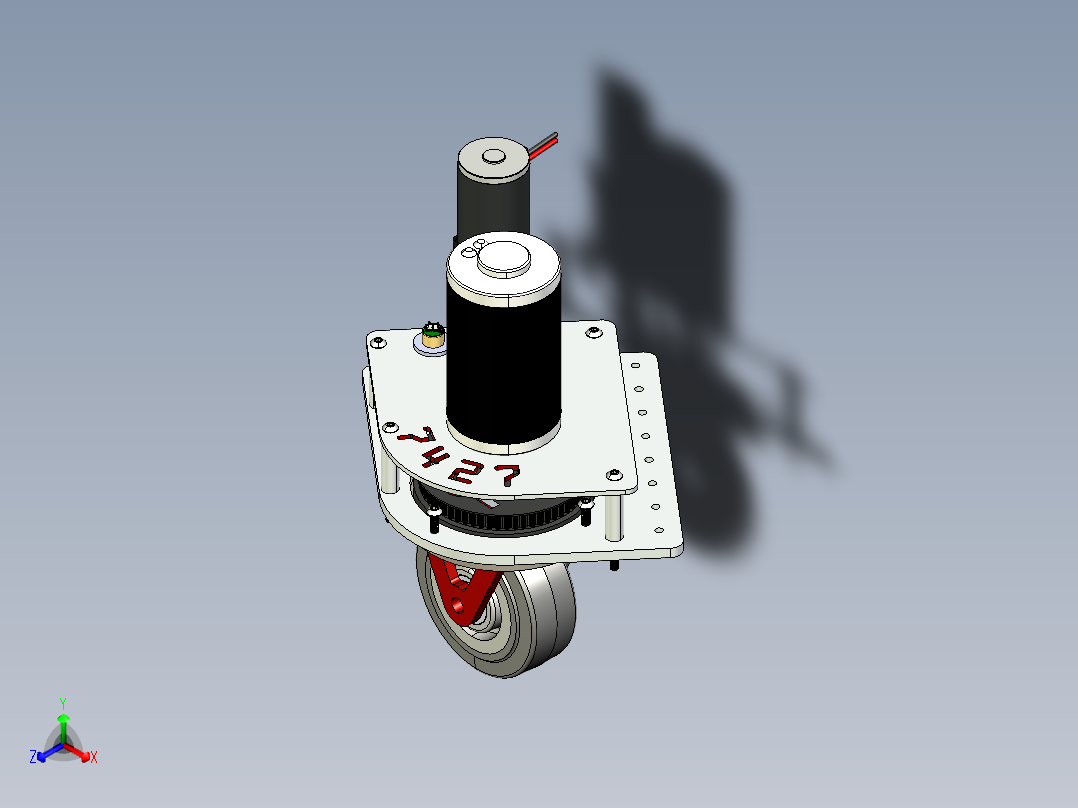 A3004232-自驱转向轮正等轴测图