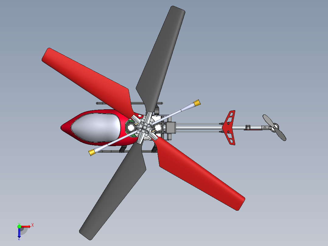 直升机(37)俯视图