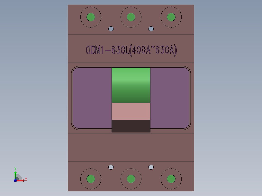 常熟塑壳断路器前视图