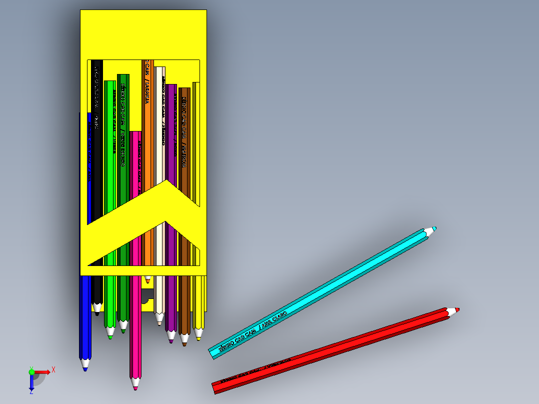 笔、中性笔、铅笔(32)俯视图