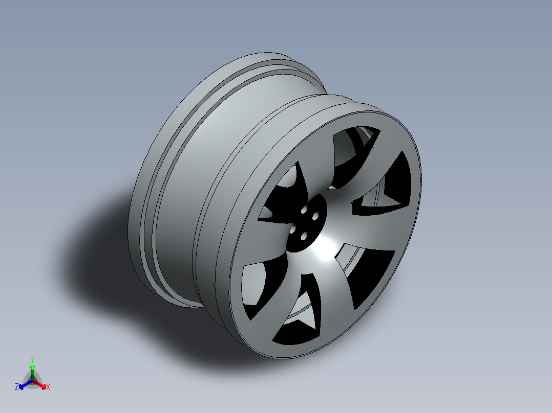 轮毂、轮胎(35)正等轴测图