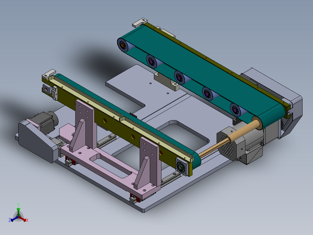 可调宽度的双列皮带输送机