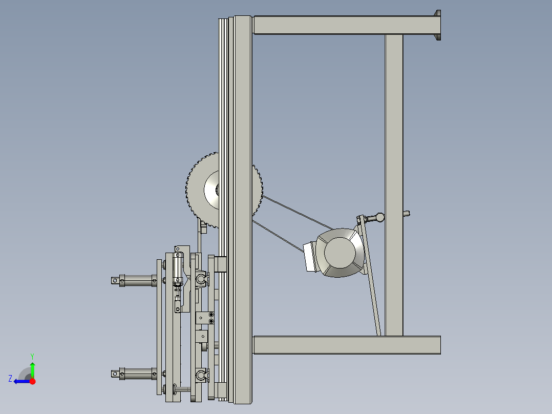 B2004508-单边锯切机右视图