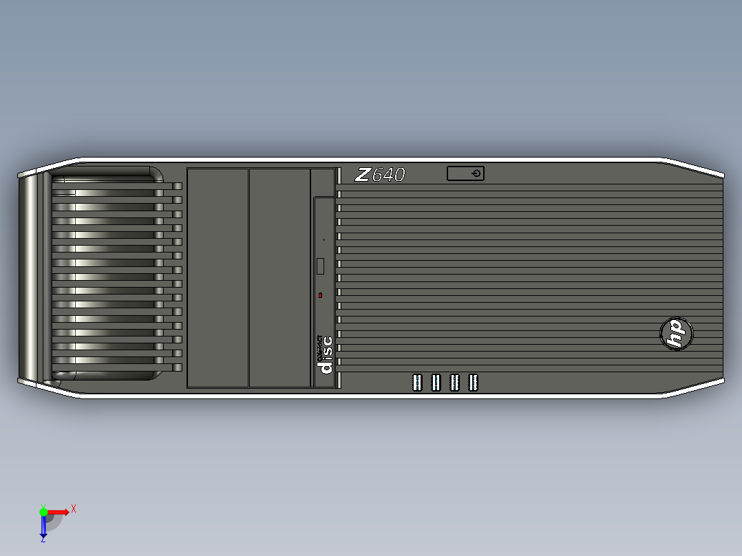 惠普计算机塔式俯视图