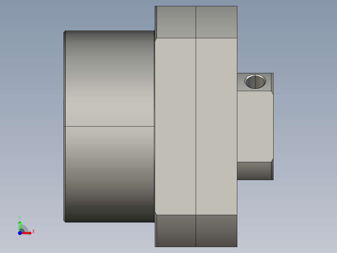 滚球丝杆支撑座BRW25前视图