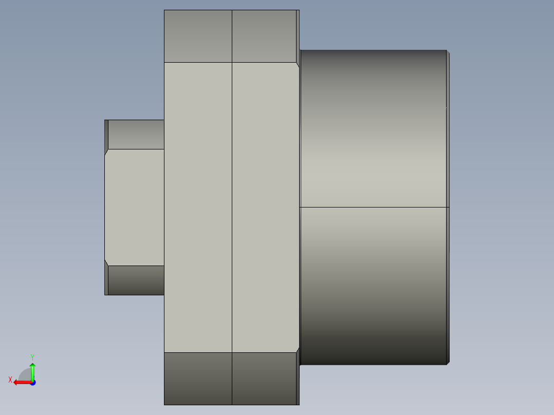 滚球丝杆支撑座BRW25后视图
