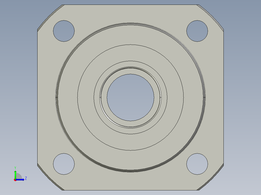 滚球丝杆支撑座BRW25左视图