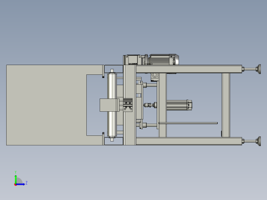 滚筒输送线举升结构左视缩略图