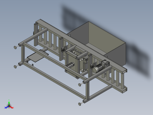 滚筒输送线举升结构正等轴测缩略图