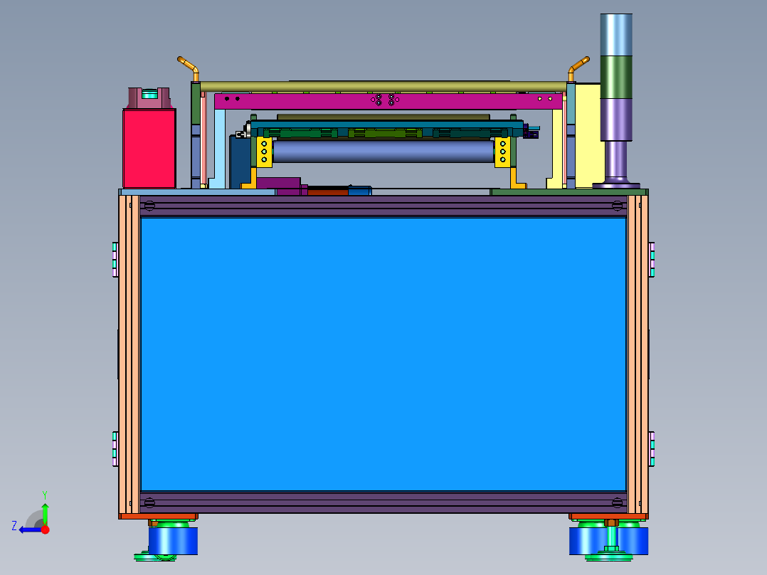 自动异形玻璃贴附设备右视图
