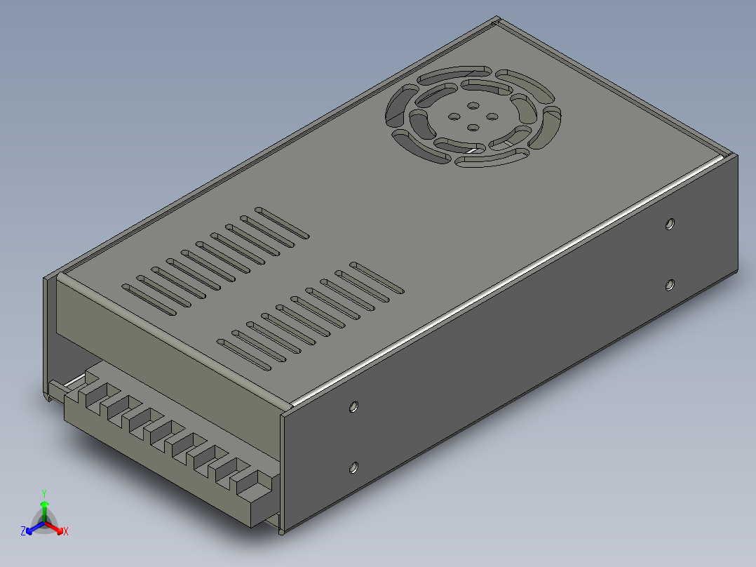 电控柜-103H000422开关电源NES-350-24正等轴测图